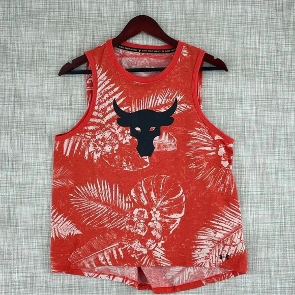 Under Armour Project Rock Womens Size S Loose fit tank top hawaiian 2040 - Picture 1 of 6